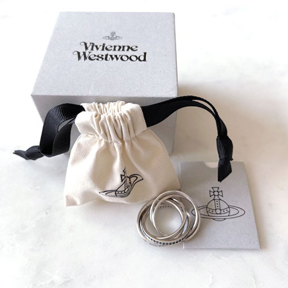 Vivienne Westwood Sterling Silver Dustin Ring (XL)